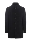 Herno Technical Polyamide With Goose Down Padding Down Jacket In Blue