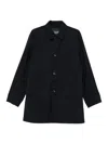 Herno 3 Layers Wool Storm Fabric Raincoat In Black
