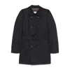 Herno Double-breasted Padded Stretch-shell Down Peacoat In Multicolor