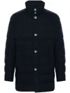 Herno Quilted Jacket With High Collar And Pockets In Navy