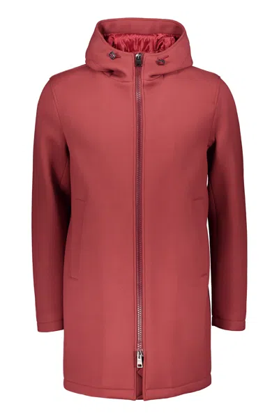 Herno Red Jacket With Modern Hood