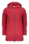 Herno Red Padded Jacket With Hood In Red