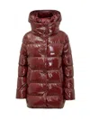 Herno Hooded Medium Down Jacket In Brown