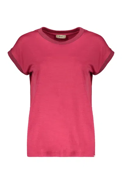 Herno Red Wool T-shirt, Daily Comfort Guaranteed