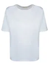 Herno T-shirt With Side Slits Button Details In White