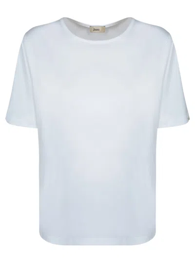 HERNO HERNO REFINED WHITE JERSEY T-SHIRT