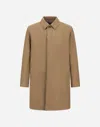 Herno Long-sleeved Buttoned Raincoat In Pink
