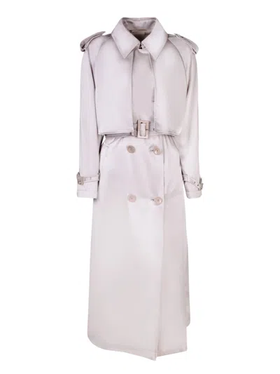 Herno Regular Fit Ice Trench Coat In White