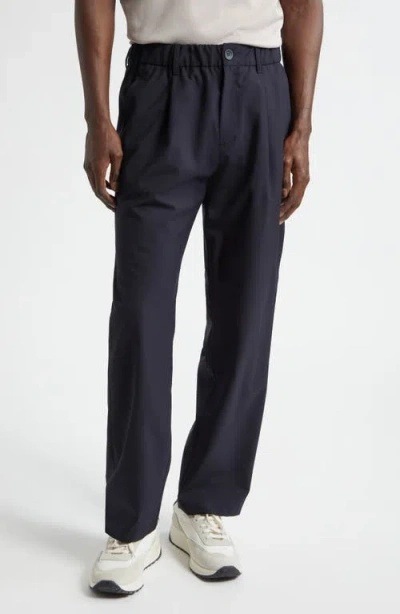 Herno Regular Fit Light Stretch Woolly Pants In Blue