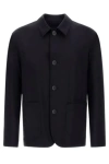 Herno Regular Fit Lightweight Stretch Wool Jacket In Blue