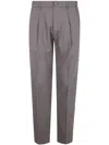 Herno Pleated Back-pocket Trousers In Purple