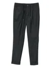 Herno Drawstring Cuffed Trousers In Black