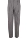 Herno Pleated Back-pocket Trousers In Gray