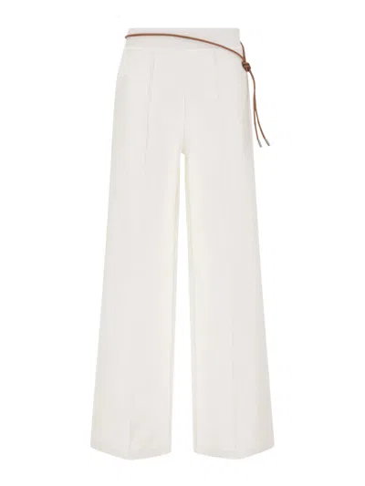 Herno Regular Fit Trousers With Modern Style In White