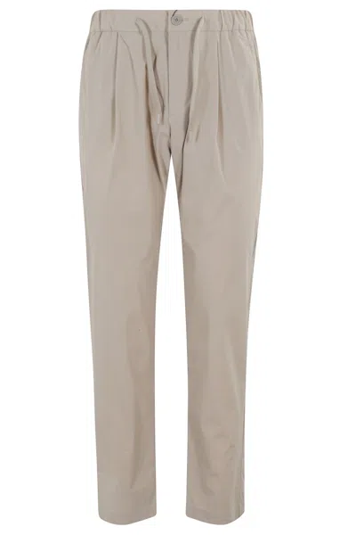 Herno Relaxed Fit Chantilly Pants With Drawstring Waistband In Brown
