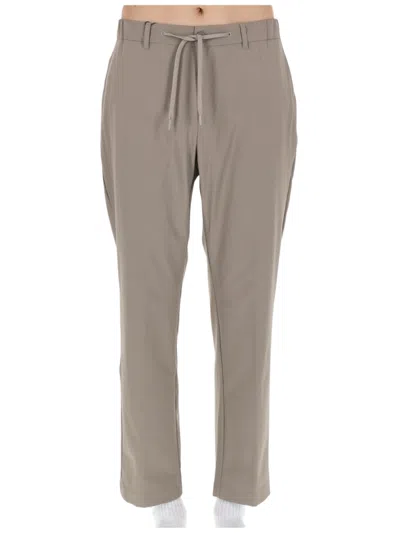 Herno Relaxed Fit Dove Trousers With Elastic Waist And Drawstring In Multi
