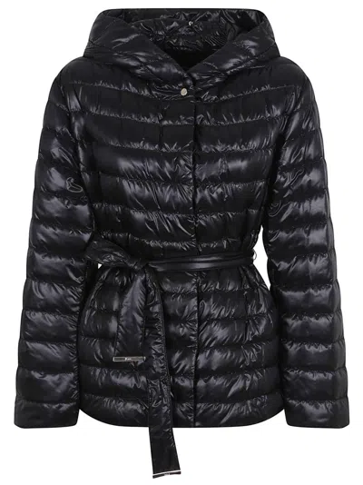 Herno Relaxed Fit Down Padded Jacket With Hood In Nero