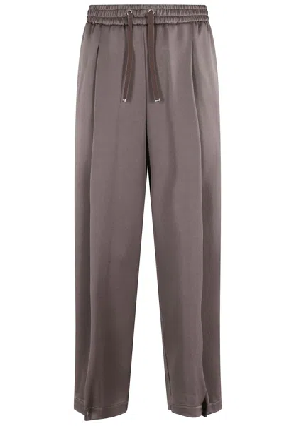 Herno Relaxed Fit Fondant Pants In Brown