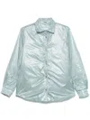 Herno Relaxed-fit Polyamide Jacket With Classic Collar In Blue