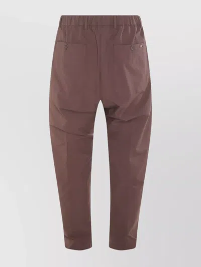 Herno Relaxed Fit Trousers Button Detail In Animal Print