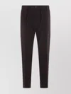 Herno Relaxed Fit Trousers Button Detail In Brown