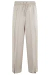 Herno Relaxed Fit Trousers With Adjustable Ankle In White