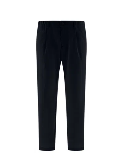 Herno Relaxed Fit Vintage Crumpled Effect Trousers In Black