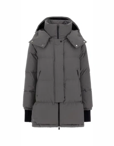 Herno Relaxed Jacket In 2-layer Windstopper In Gray