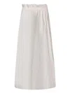 Herno Relaxed Silhouette Skirt With Subtle Sheen In White