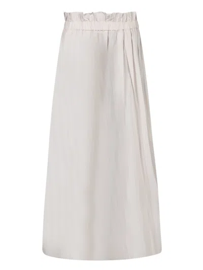 HERNO HERNO RELAXED SILHOUETTE SKIRT WITH SUBTLE SHEEN