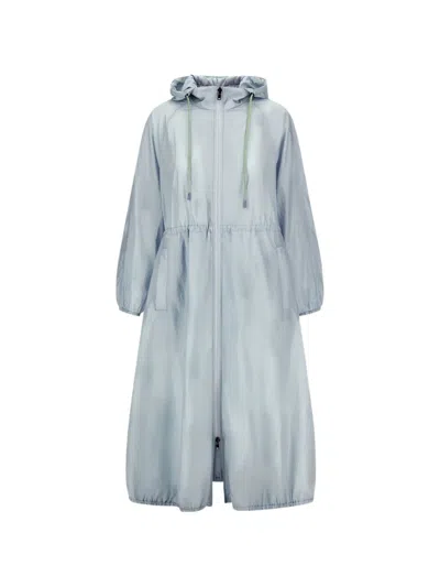 Herno Removable-hood Crinkle Parka In Blue