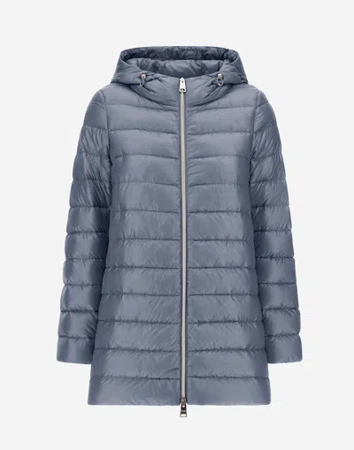 Herno Resort A-shape Jacket In Nylon Ultralight In Perla