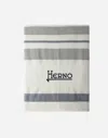 Herno Resort Beach Towel In Jacquard Cotton In Gray