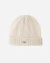 Herno Resort Beanie In Cable Knit Alpaca Wool