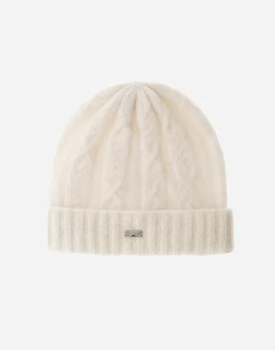 HERNO RESORT BEANIE IN CABLE KNIT ALPACA WOOL