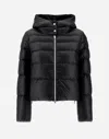 Herno Black Hooded Down Jacket In Nylon Woman In Black