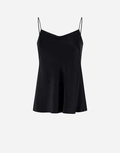 Herno Resort Top In Satin Effect In Black