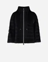 Herno Padded Goose Down Wool Jackets In Black