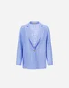 Herno Resort Blazer In Check Linen
