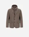 Herno Resort Blazer In Nylon Comfort Stretch In Brown