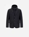 Herno Resort Blazer In Nylon Comfort Stretch In Black