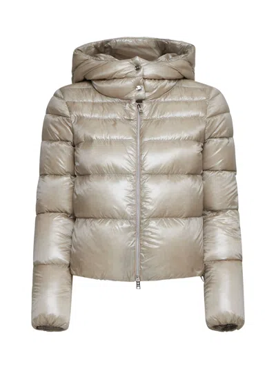 Herno Resort Bomber Cropped In Sand
