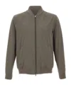Herno Zip-fastening Bomber Jacket In Brown