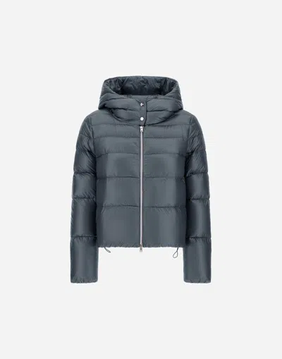 Herno Resort Bomber Jacket In Nylon Ultralight In Blue
