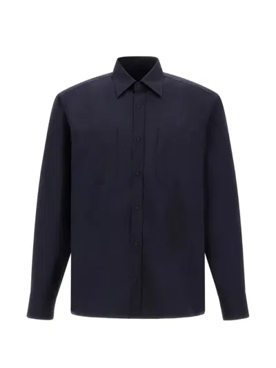 Herno Resort Breast-pockets Shirt In Blue