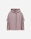 Herno Resort Cape In Felted Wool & Nylon Ultralight