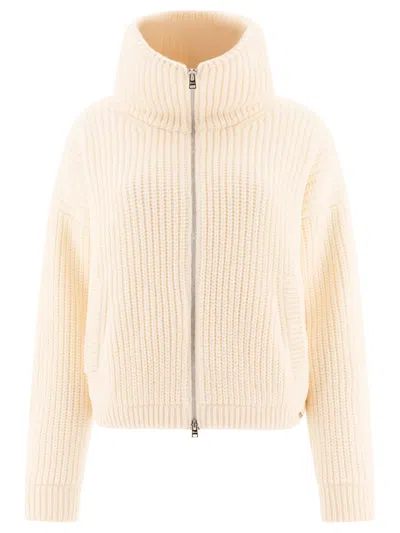 Herno Resort Cardigan In Infinity Knitwear White