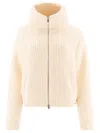 Herno Resort Cardigan In Infinity Knitwear White In White