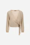 Herno Resort Cardigan In Light Cashmere Knit In Brown