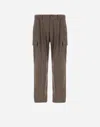 Herno Resort Cargo Trousers In Nylon Comfort Stretch In Brown